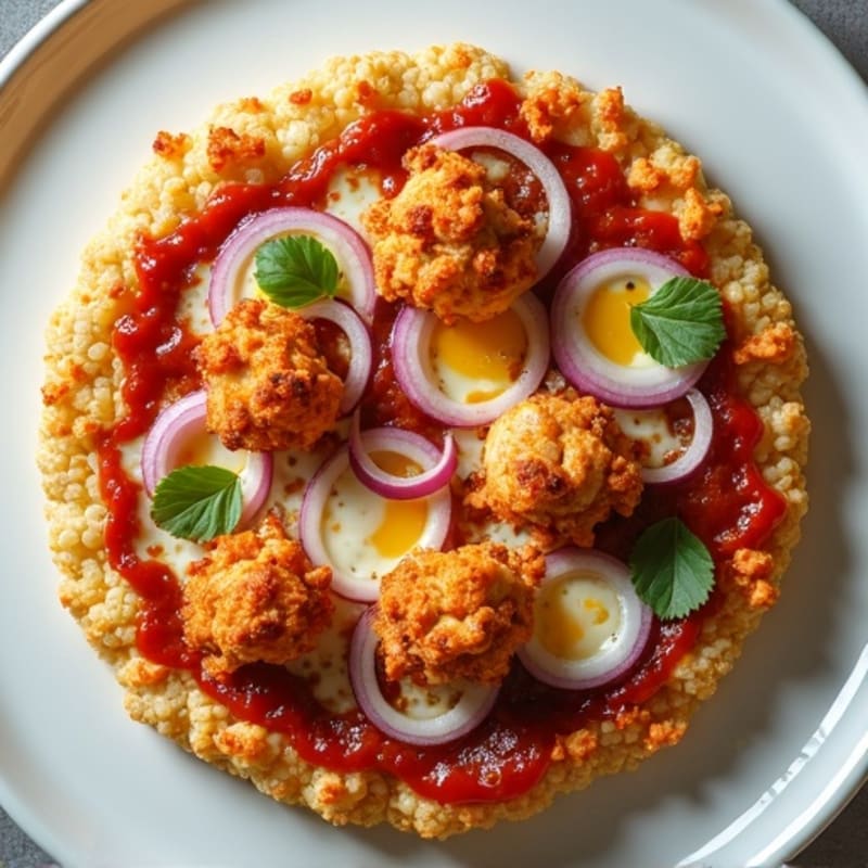 BBQ Pulled Chicken Cauliflower Crust Pizza