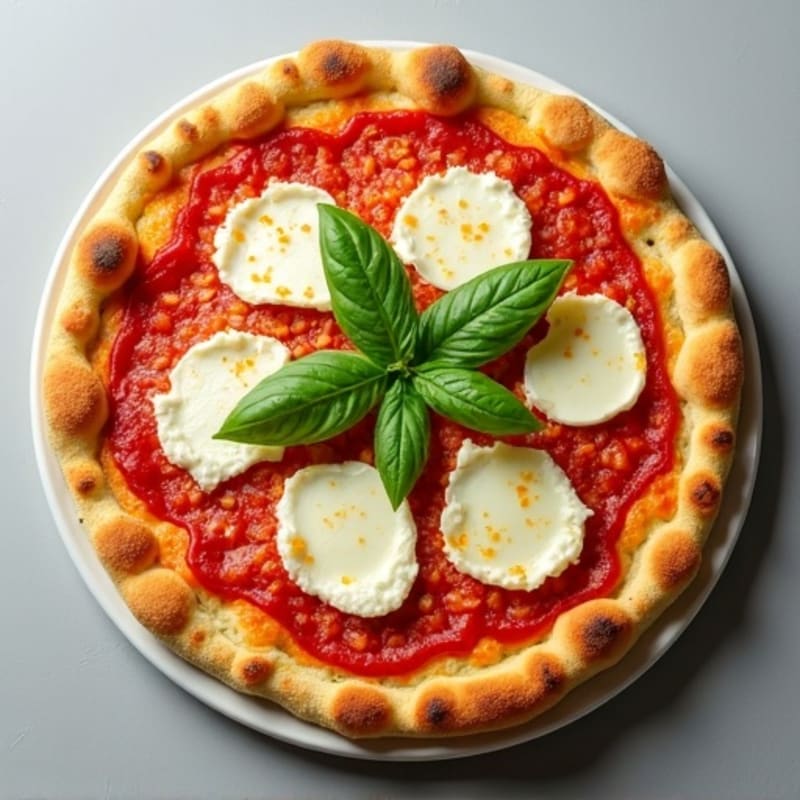 Cauliflower Crust Margherita Pizza with Fresh Basil