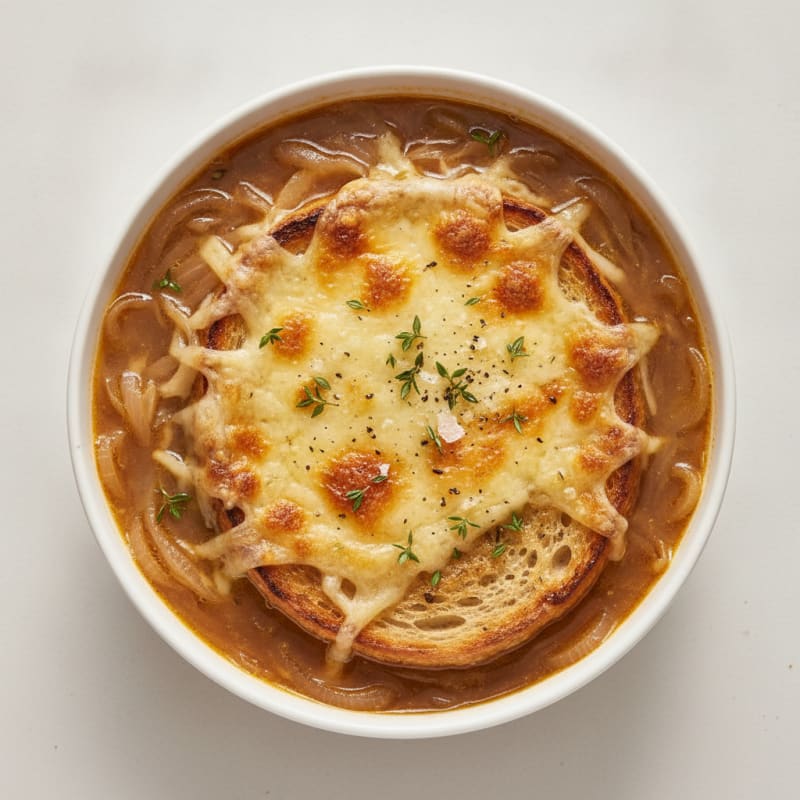 Classic French Onion Soup with Gruyère