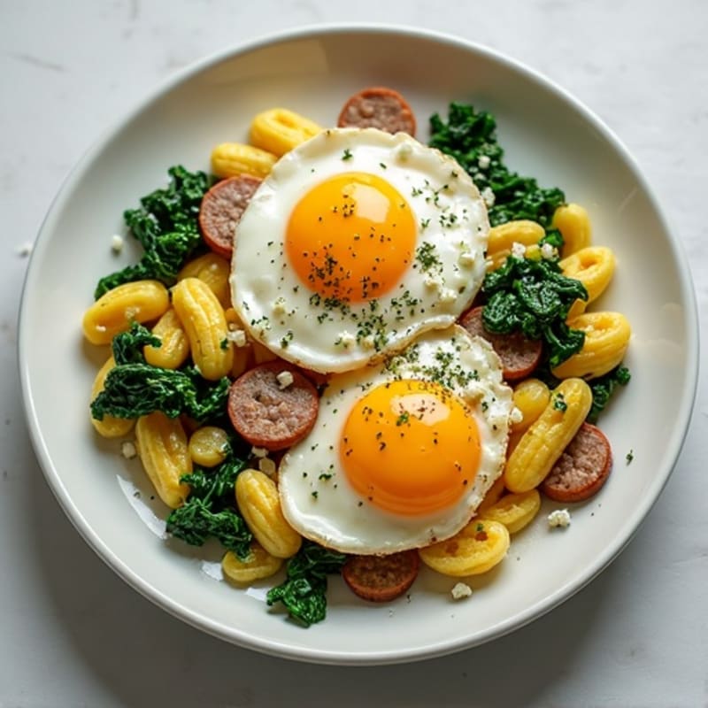 Egg White and Turkey Sausage Scramble with Spinach