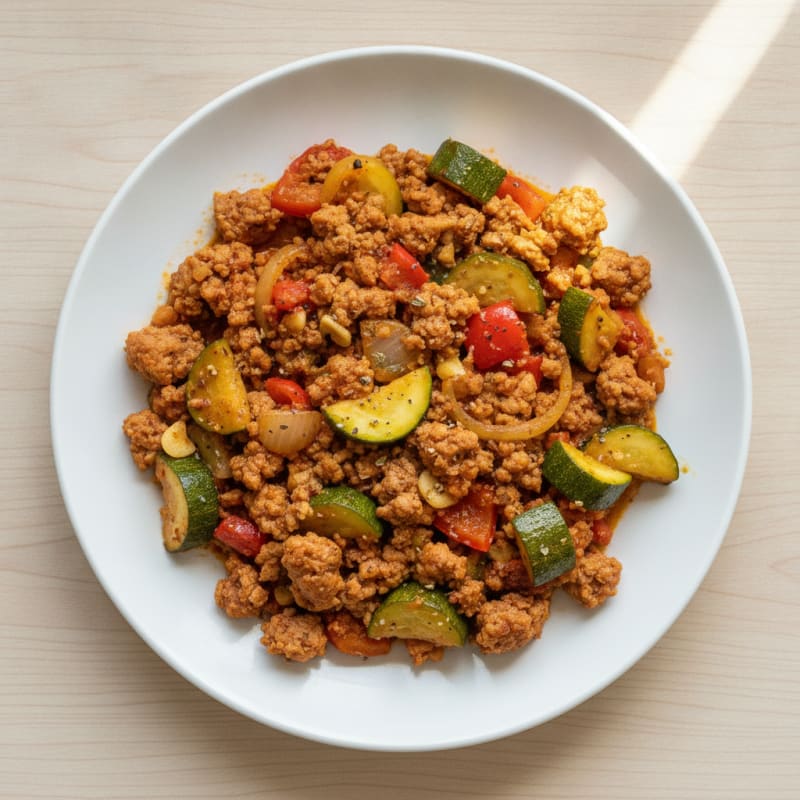 Savory Ground Turkey and Vegetable Skillet