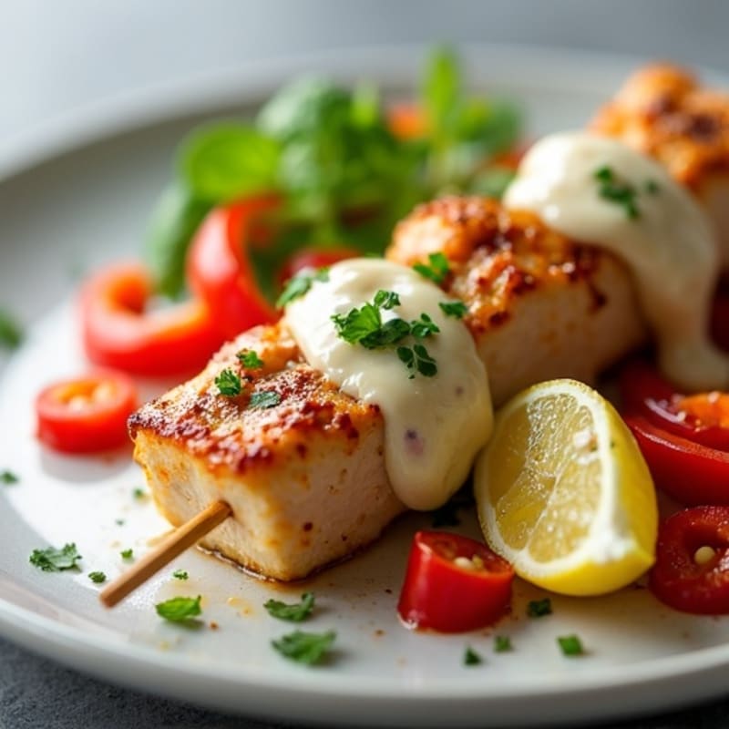 Creamy Yogurt-Marinated Chicken Skewers