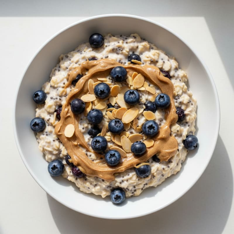 Creamy Blueberry Almond Overnight Oats