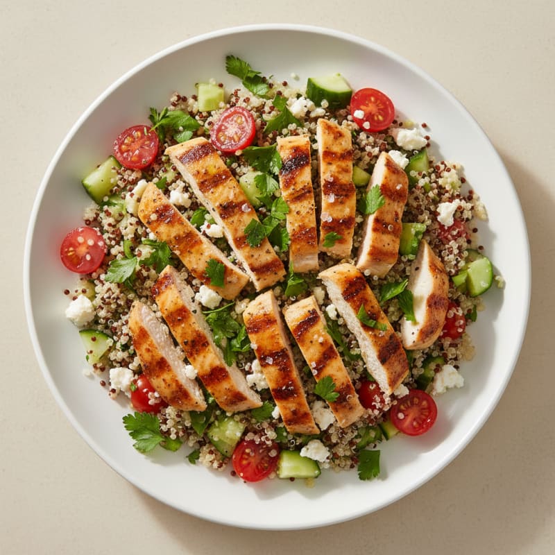 Lemon Herb Chicken and Quinoa Salad