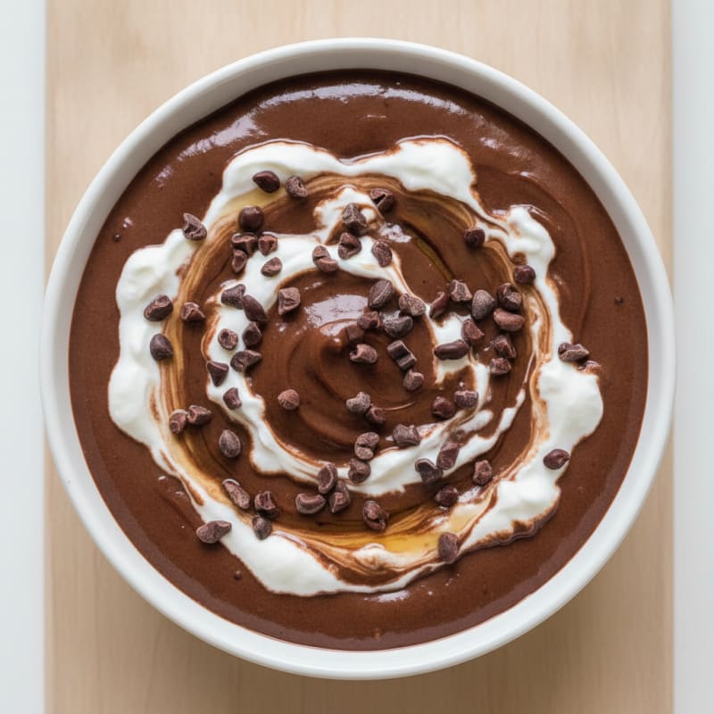 Silky Chocolate Protein Pudding with Greek Yogurt