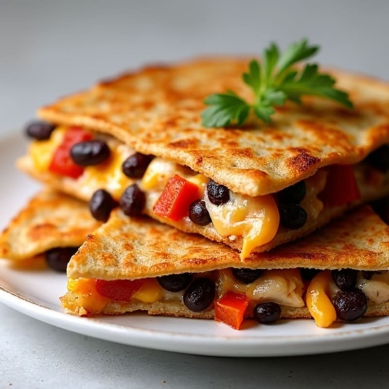 Crispy Sheet Pan Chicken and Black Bean Quesadillas