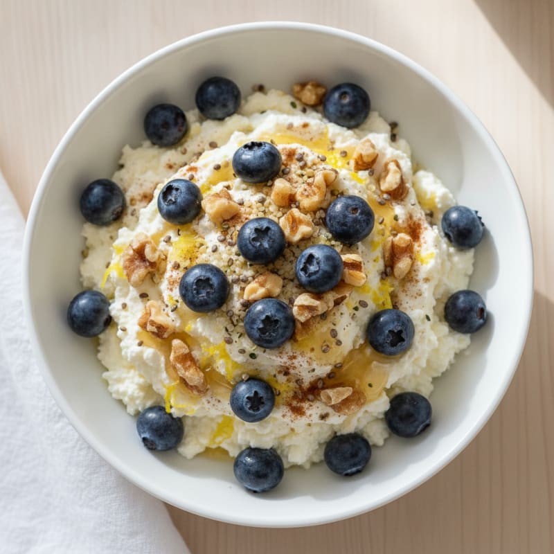 Lemon-Blueberry Cottage Cheese Parfait