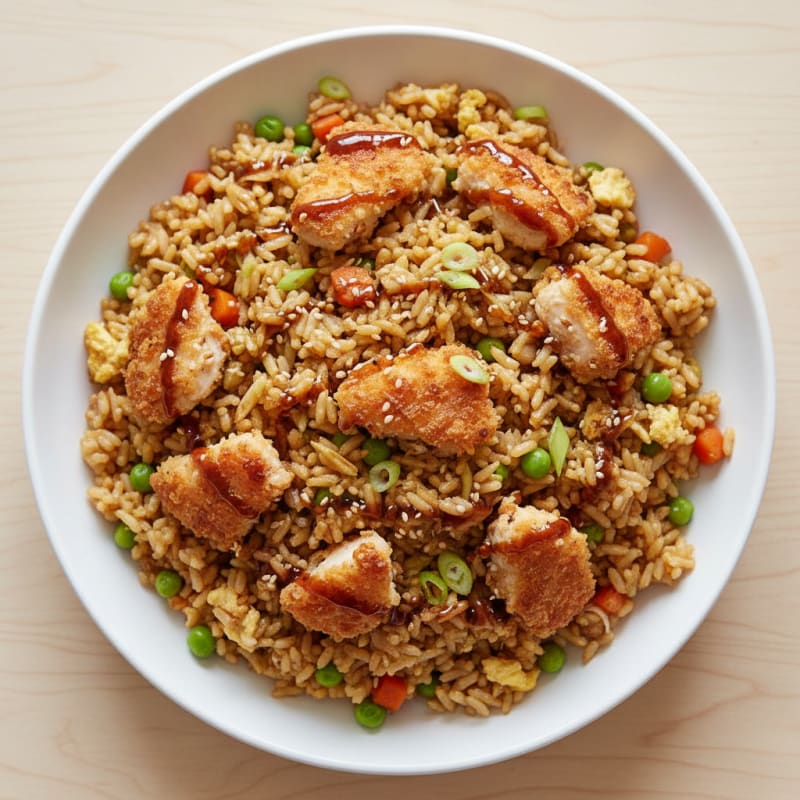 Crispy Sesame-Ginger Chicken Fried Rice