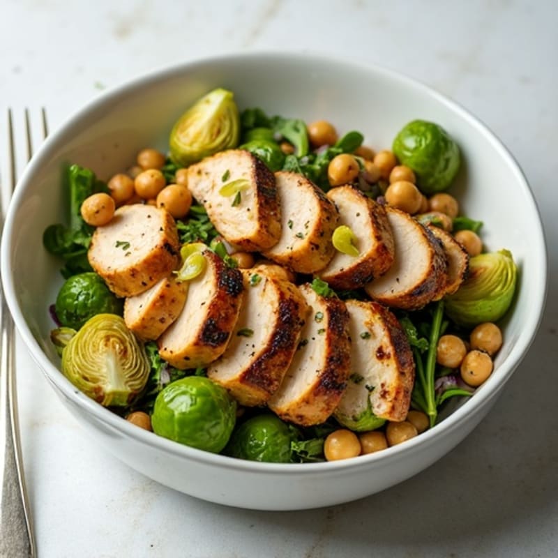 Crispy Roasted Brussels Sprouts Salad with Lemon Vinaigrette