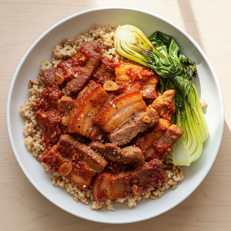 Spicy Gochujang Pork Belly Bowl