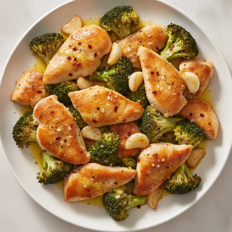Roasted Garlic-Lemon Chicken and Broccoli