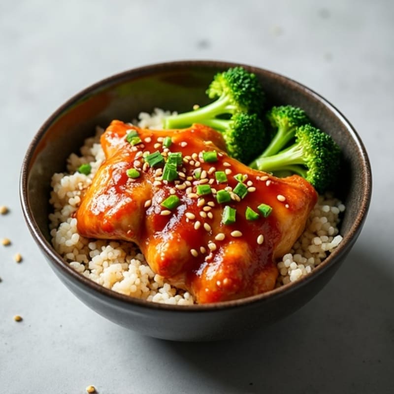 Sticky Ginger-Garlic Teriyaki Chicken Bowl