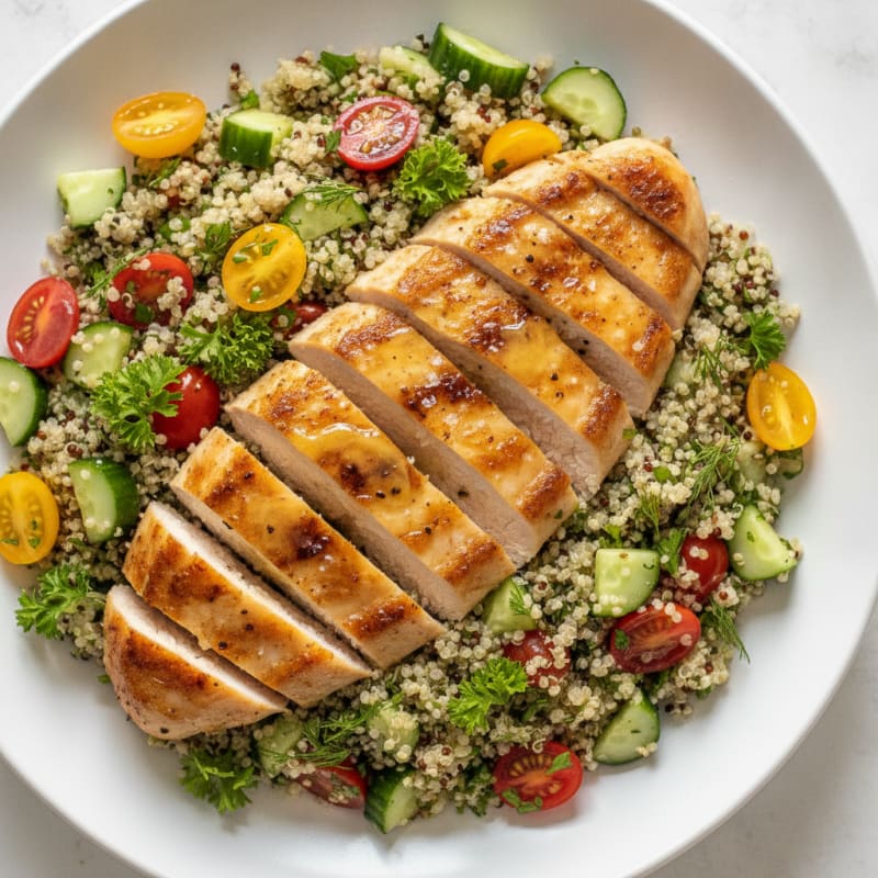 Lemon-Herb Chicken with Quinoa Salad