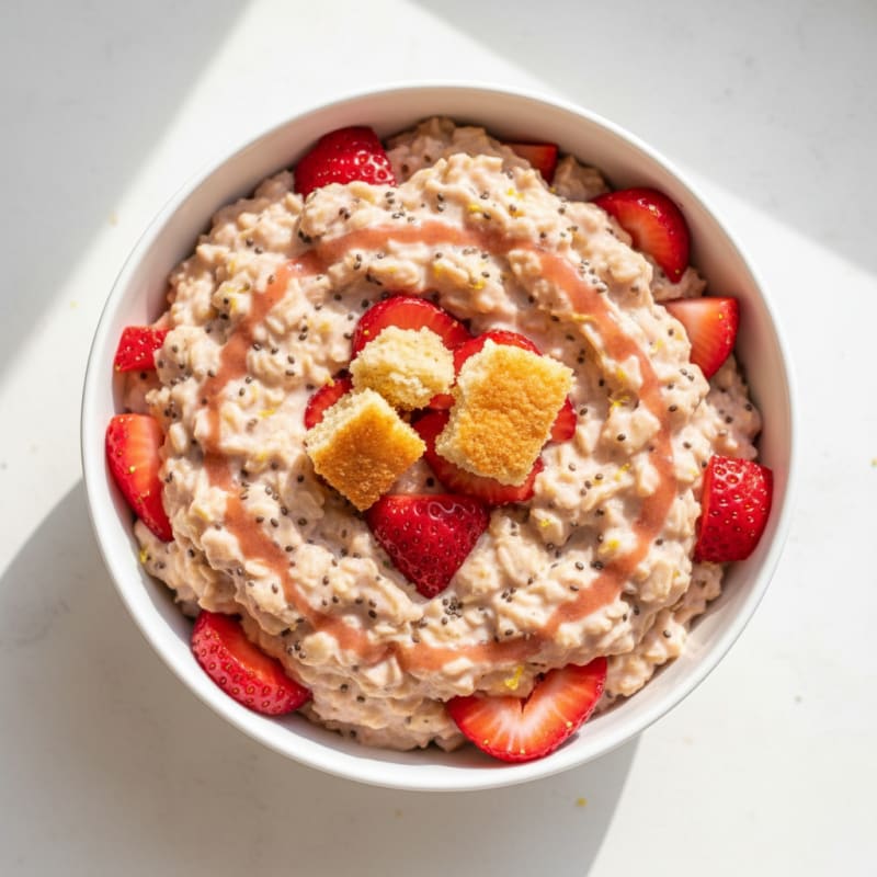 Strawberry Shortcake Overnight Oats