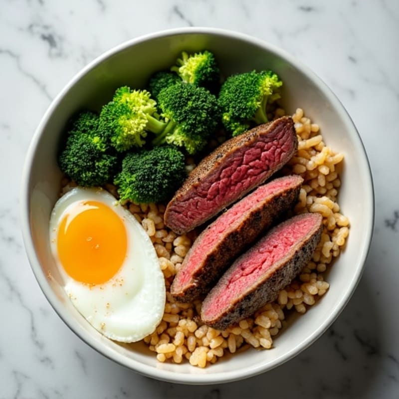 Tender Beef and Crispy Broccoli Rice Bowl