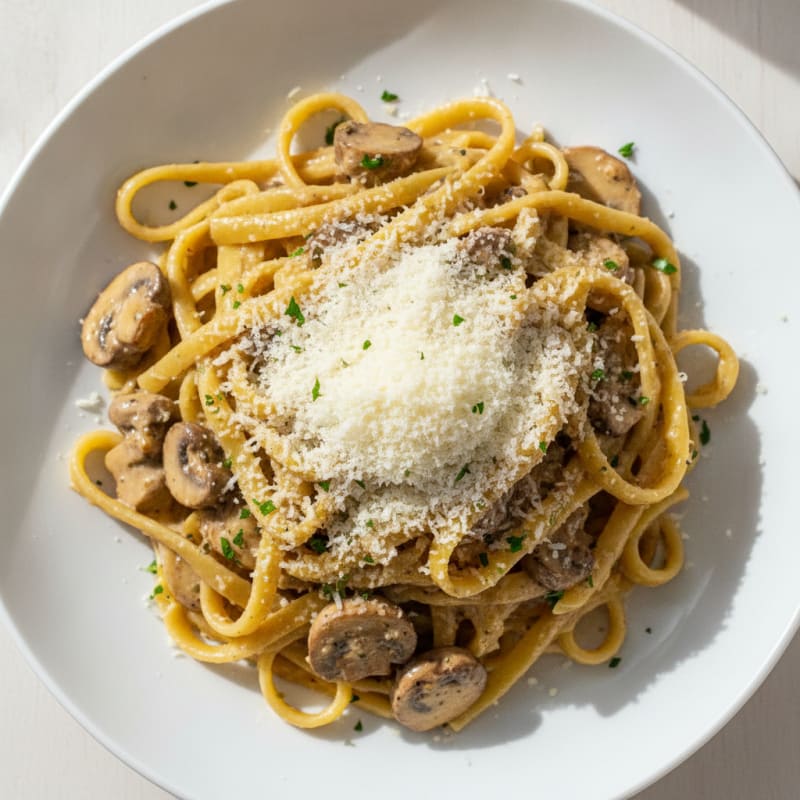 Truffle Mushroom Tagliatelle with Parmesan