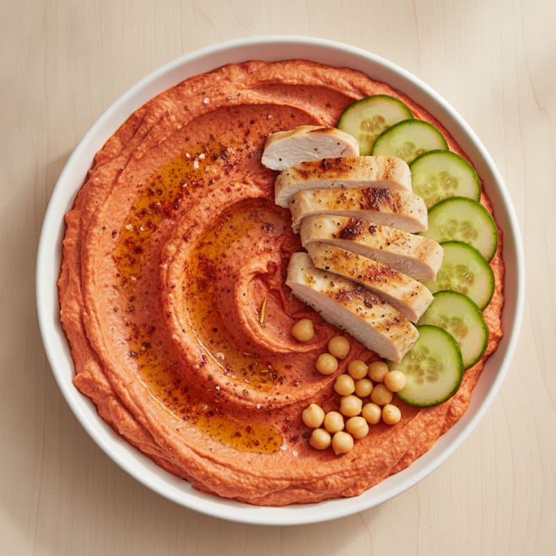 Roasted Red Pepper Hummus Dip