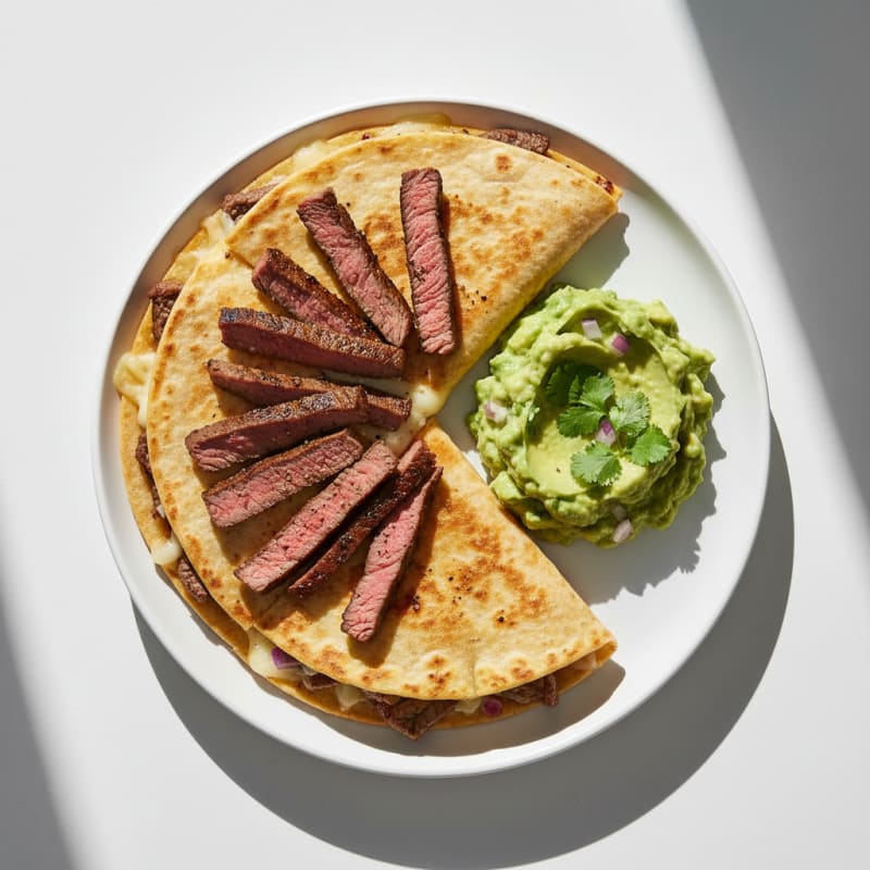 Carne Asada Quesadillas with Guacamole