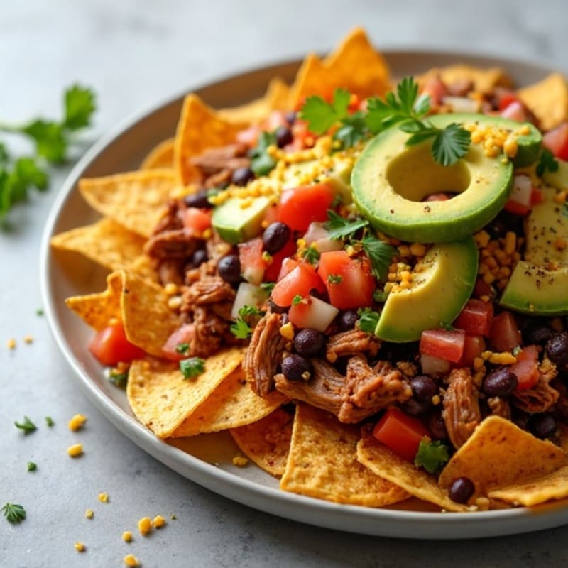 Smoky Pulled Pork Sheet Pan Nachos with Fresh Pico de Gallo