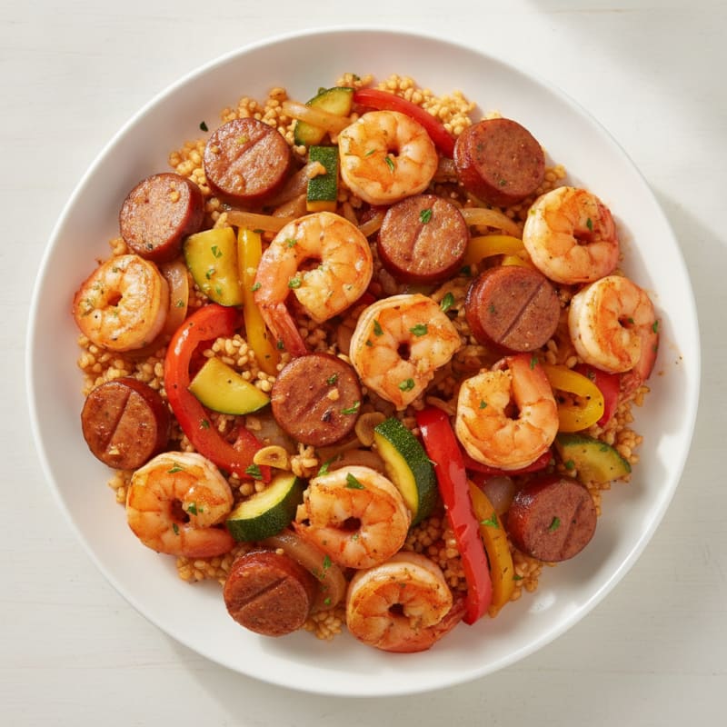 Cajun Shrimp and Sausage Skillet