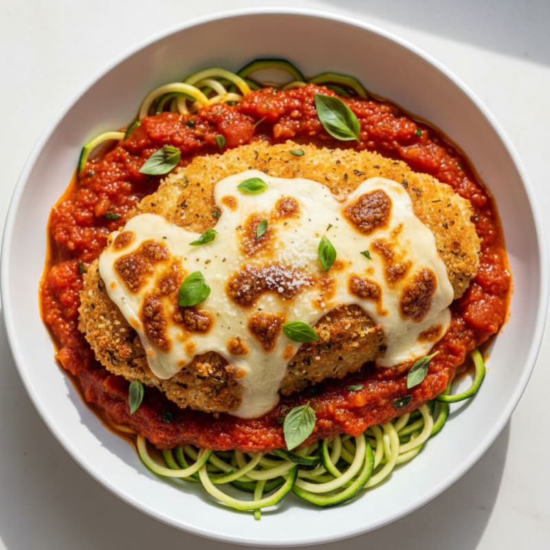 Crispy Baked Chicken Parmesan with Zesty Marinara