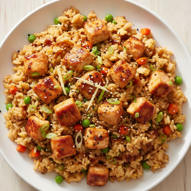 Crispy Teriyaki Chicken Fried Rice