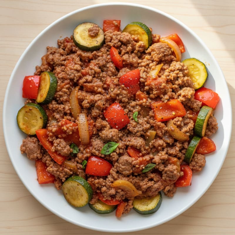 Hearty Ground Beef and Vegetable Skillet