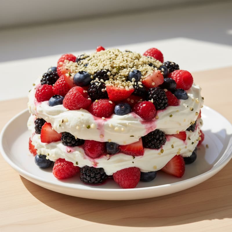 Greek Yogurt Protein Parfait with Mixed Berries