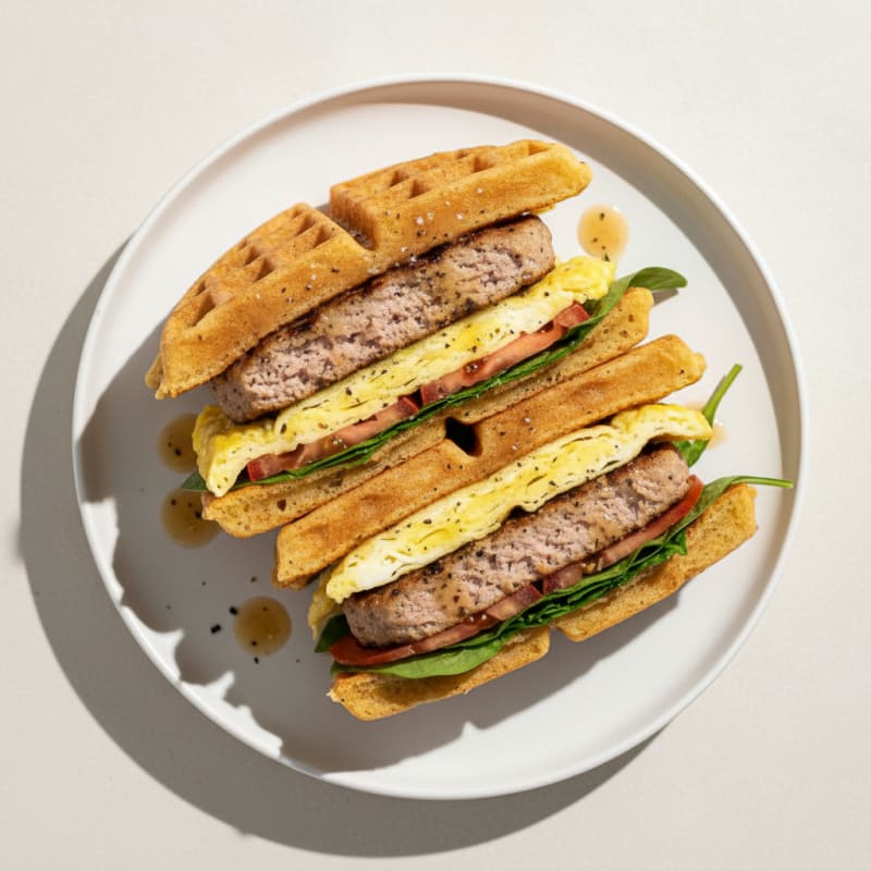 Golden Kodiak Waffle Egg Sandwiches
