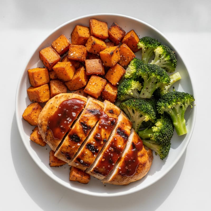 BBQ Chicken with Roasted Sweet Potatoes