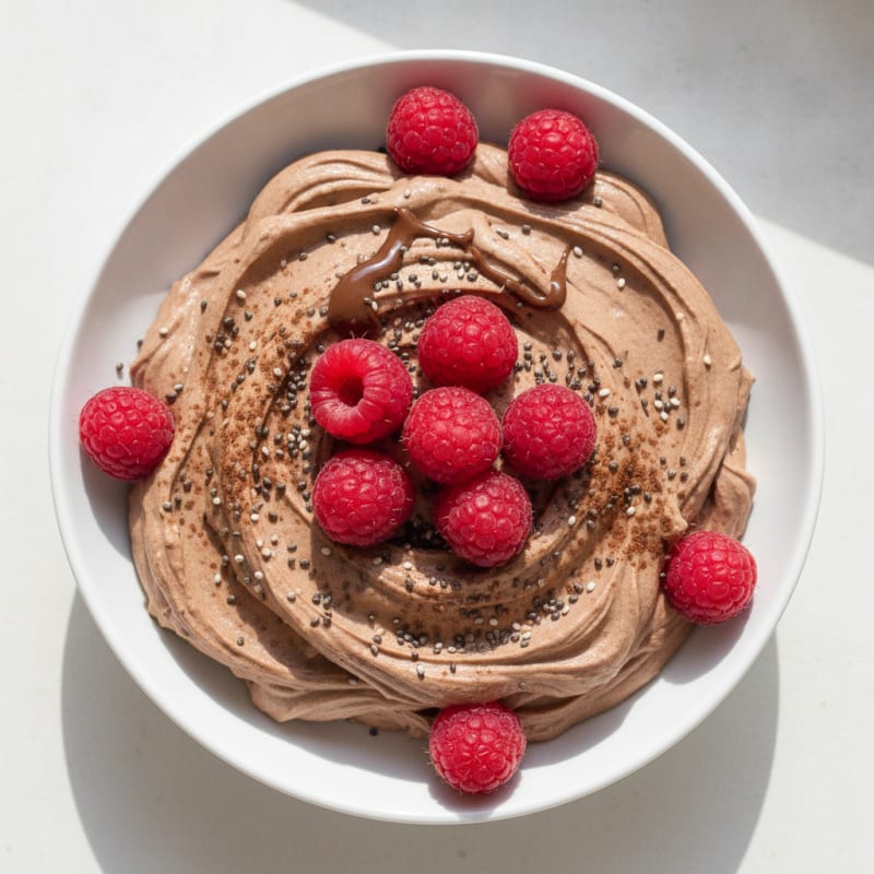 Silky Greek Yogurt Protein Mousse with Berries