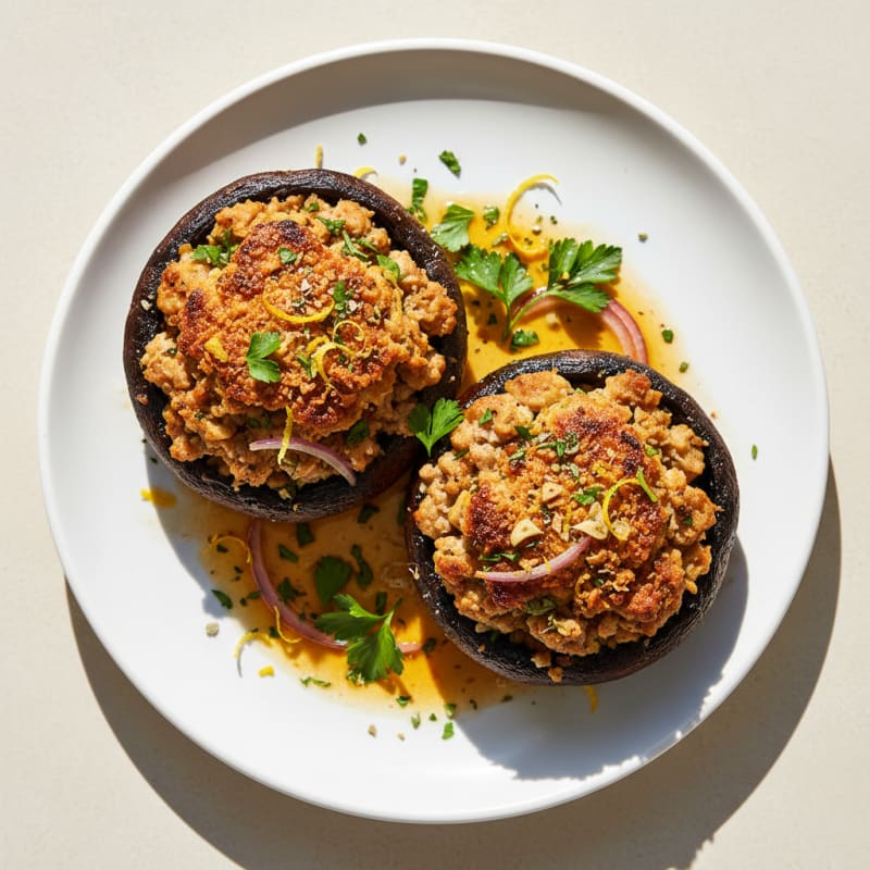 Zesty Stuffed Portobello Mushrooms with Herbs