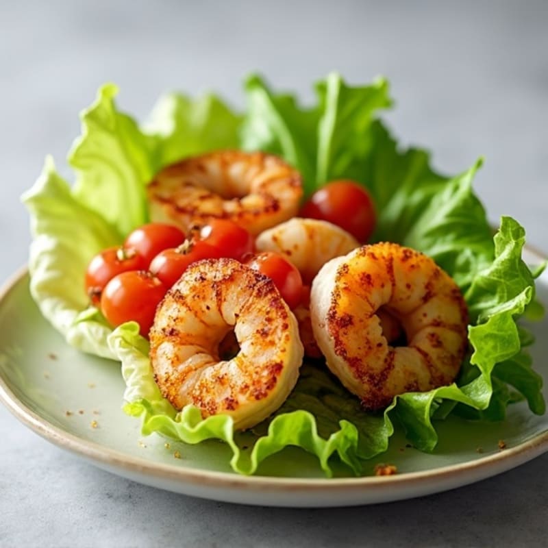 Crispy Blackened Shrimp Lettuce Wrap