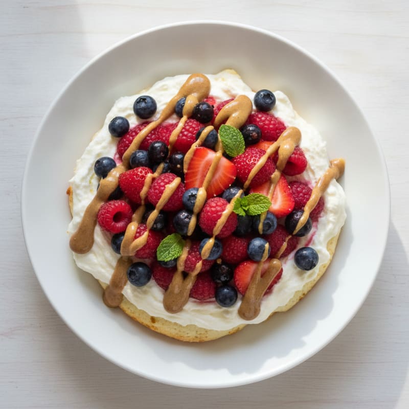 Creamy Greek Yogurt Protein Mousse with Mixed Berries