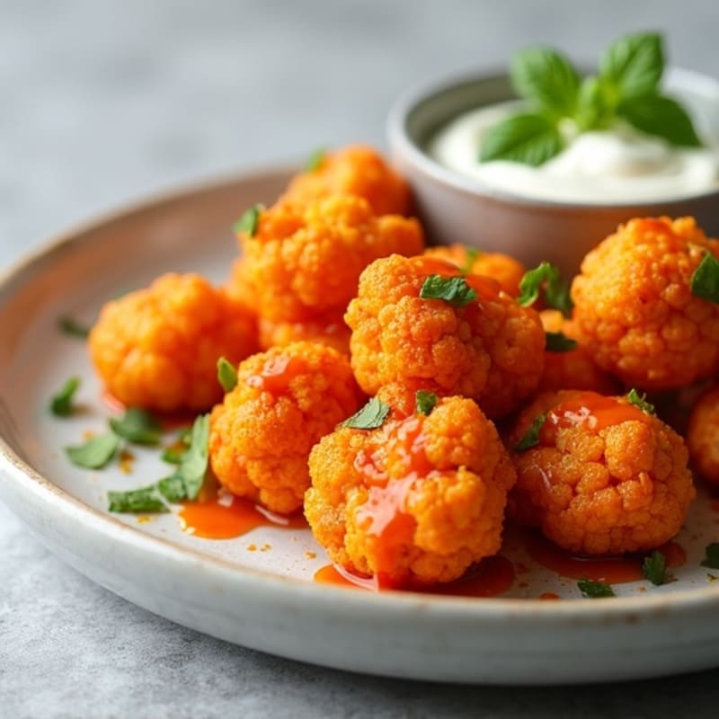 Crispy Buffalo Cauliflower Bites