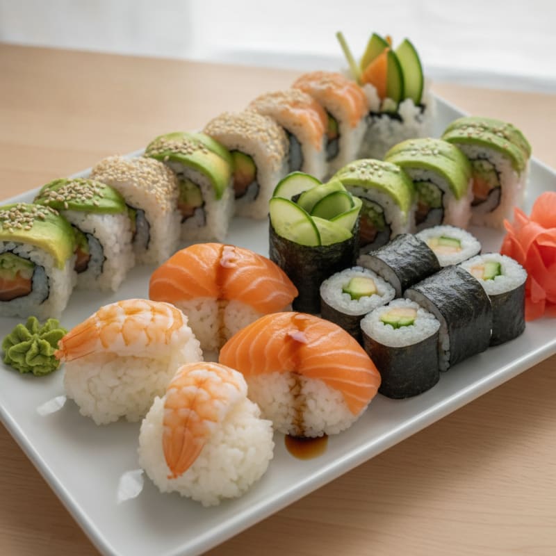 Assorted Fresh Sushi Rolls
