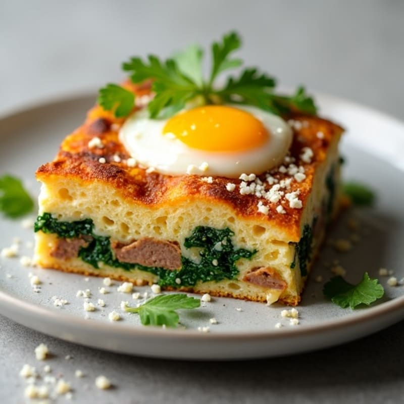 Savory Sausage and Kale Baked Strata