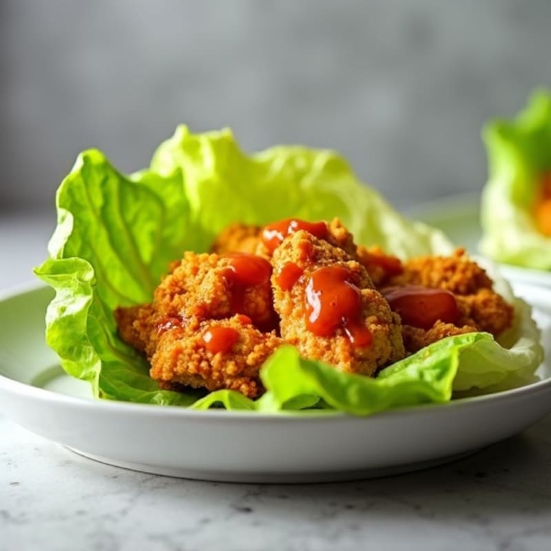 Crispy Buffalo Chicken Lettuce Wrap
