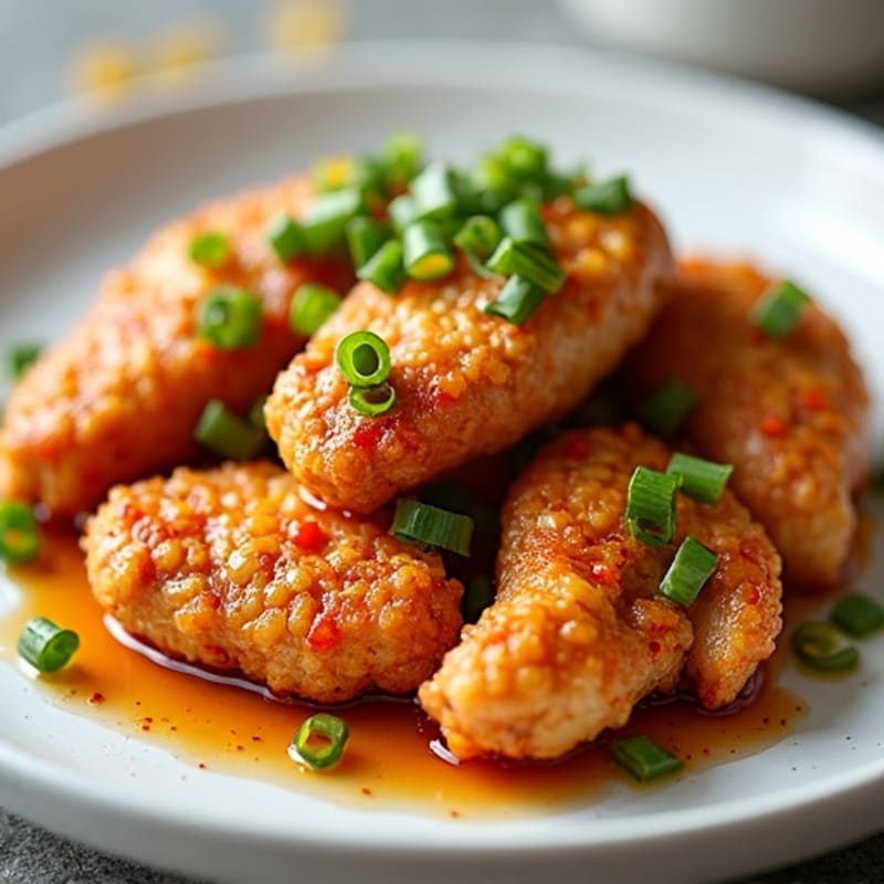 Crispy Chicken with Sweet and Spicy Ginger Garlic Sauce