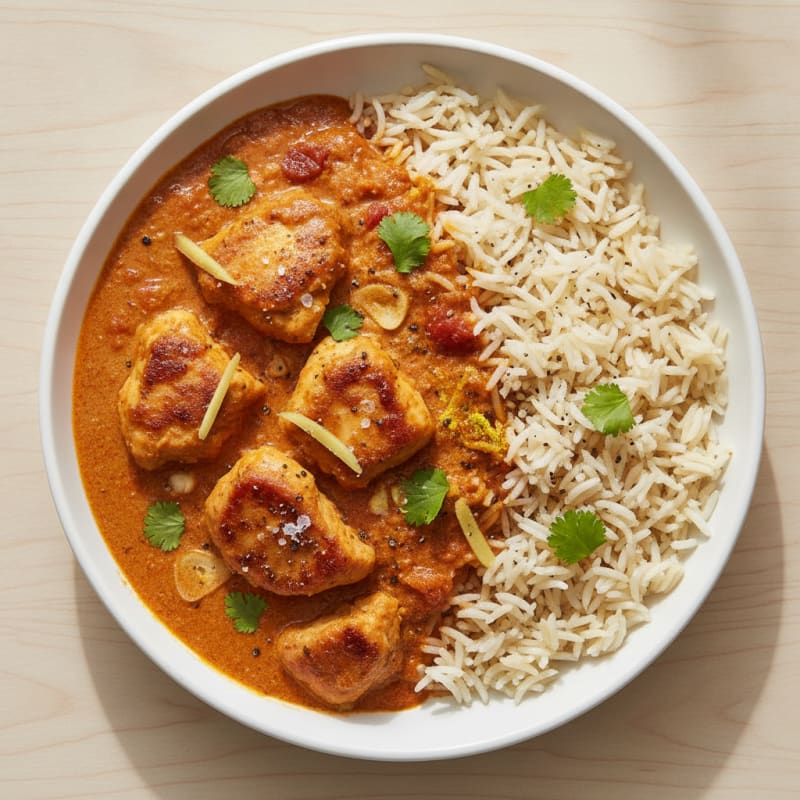 Spiced Butter Chicken with Basmati Rice