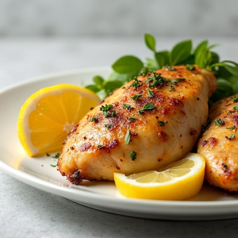 Herb-Spiced Roasted Chicken with Fresh Lemon Garlic