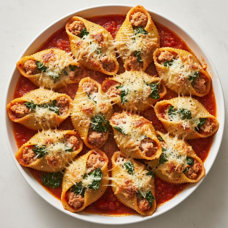 Creamy Ricotta & Spinach Stuffed Shells