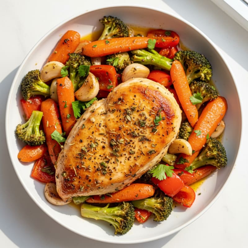 Herb-Roasted Chicken with Roasted Vegetables