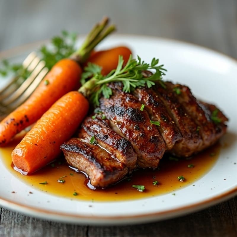 Slow Cooked Smoky Brisket with Roasted Root Vegetables