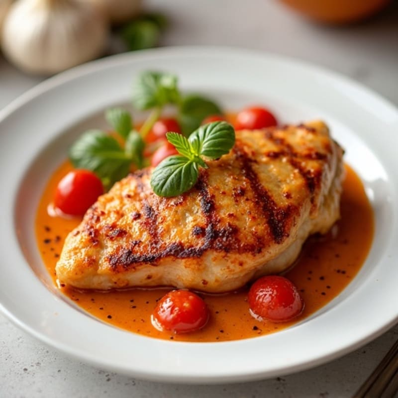 Roasted Chicken with Creamy Spiced Tomato Sauce