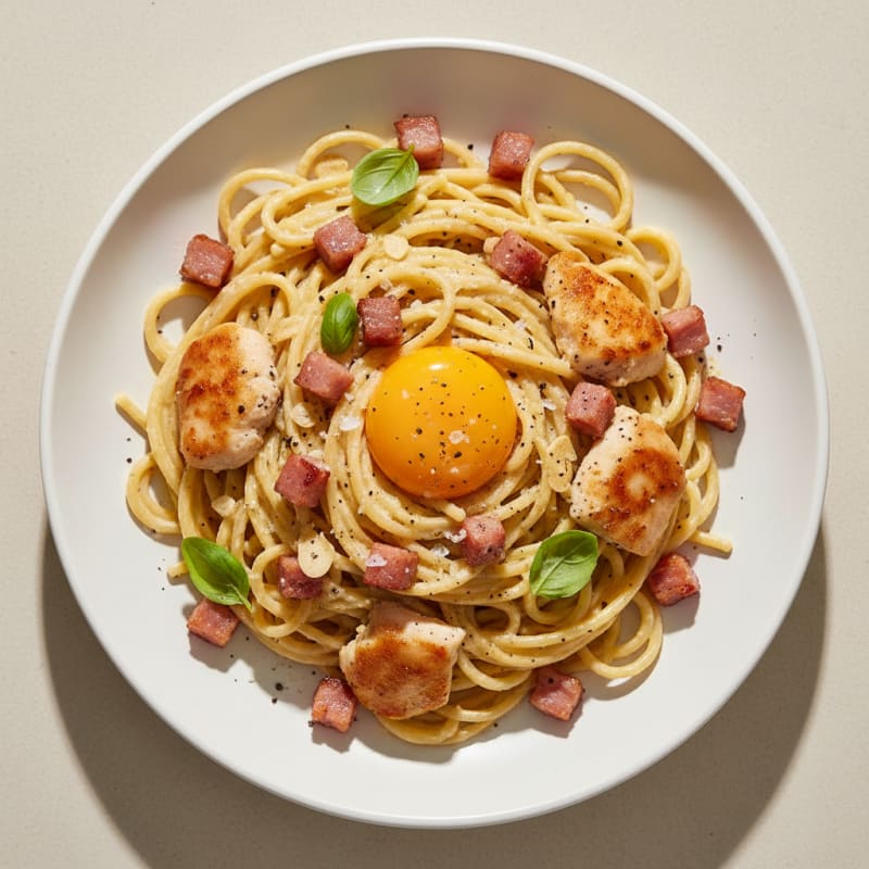 Creamy Pancetta Carbonara with Silky Egg Yolk