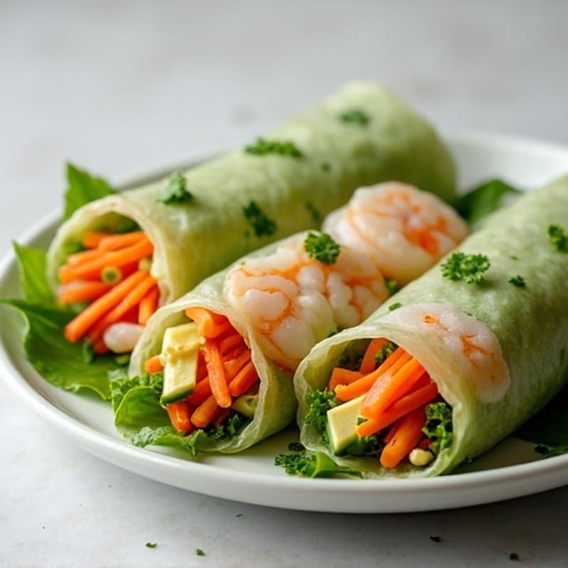 Fresh Shrimp and Crunchy Veggie Rice Paper Rolls