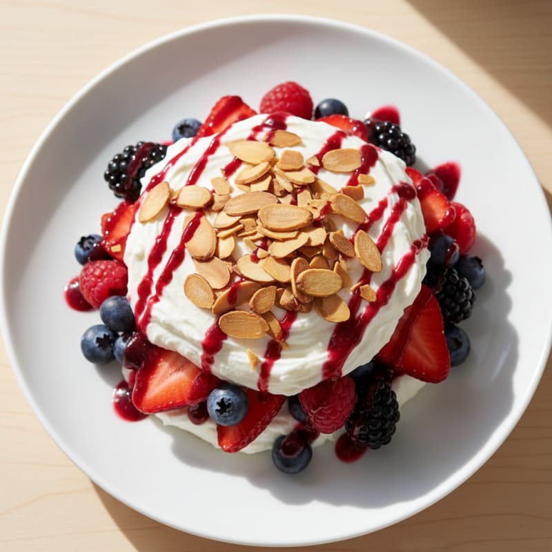 Greek Yogurt Protein Parfait with Mixed Berries