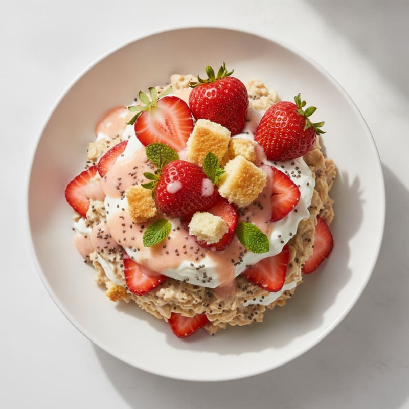 Strawberry Shortcake Overnight Oats