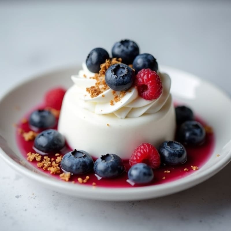 Silky Greek Yogurt Protein Mousse with Berries
